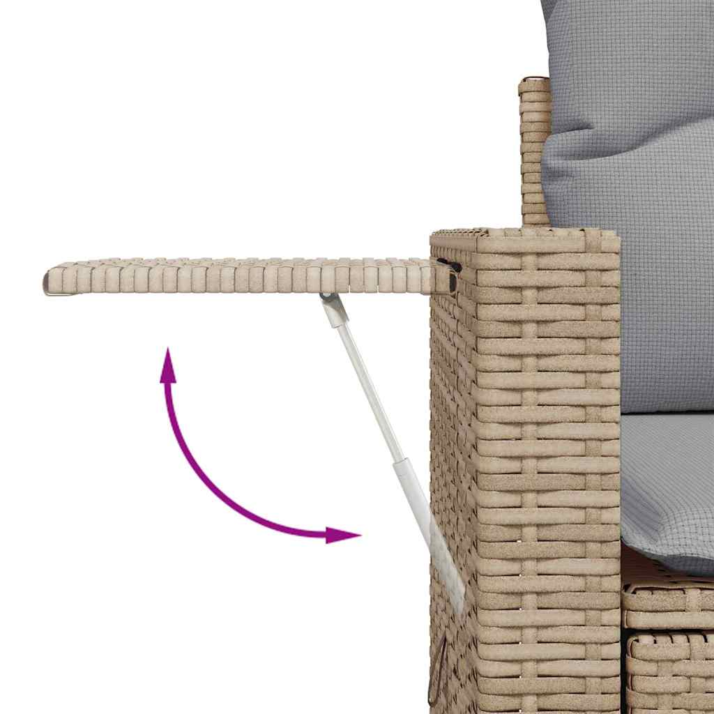 Gartensofa-set 13 pcs Beige Poly-Rattan