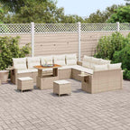 Gartensofa-set 13 pcs Beige Poly-Rattan