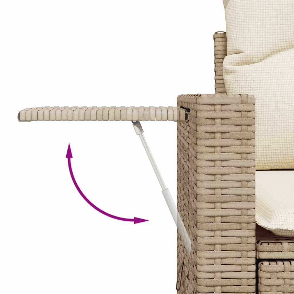 Gartensofa-set 14 pcs Beige Poly-Rattan