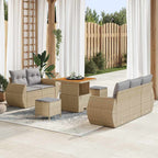 Gartensofa-set 8 pcs Beige Poly-Rattan