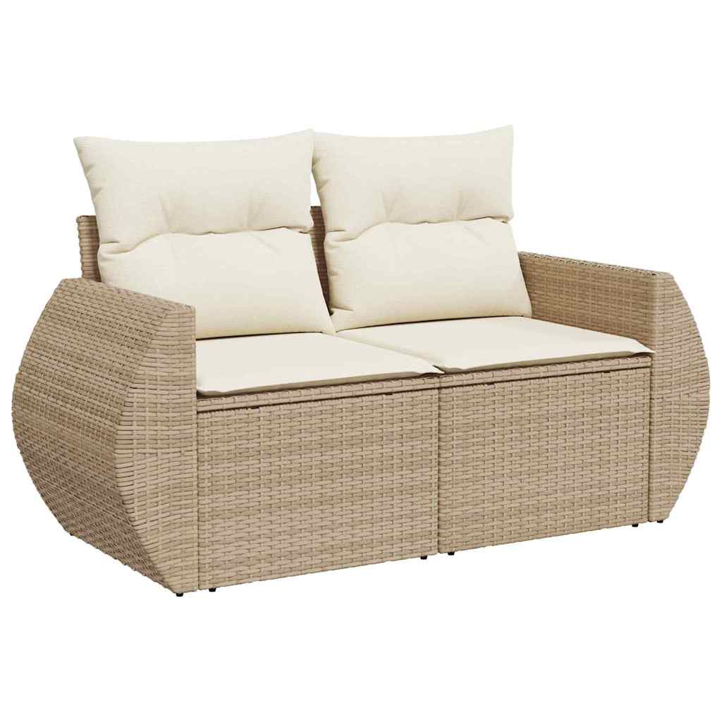 Gartensofa-set 10 pcs Beige Poly-Rattan