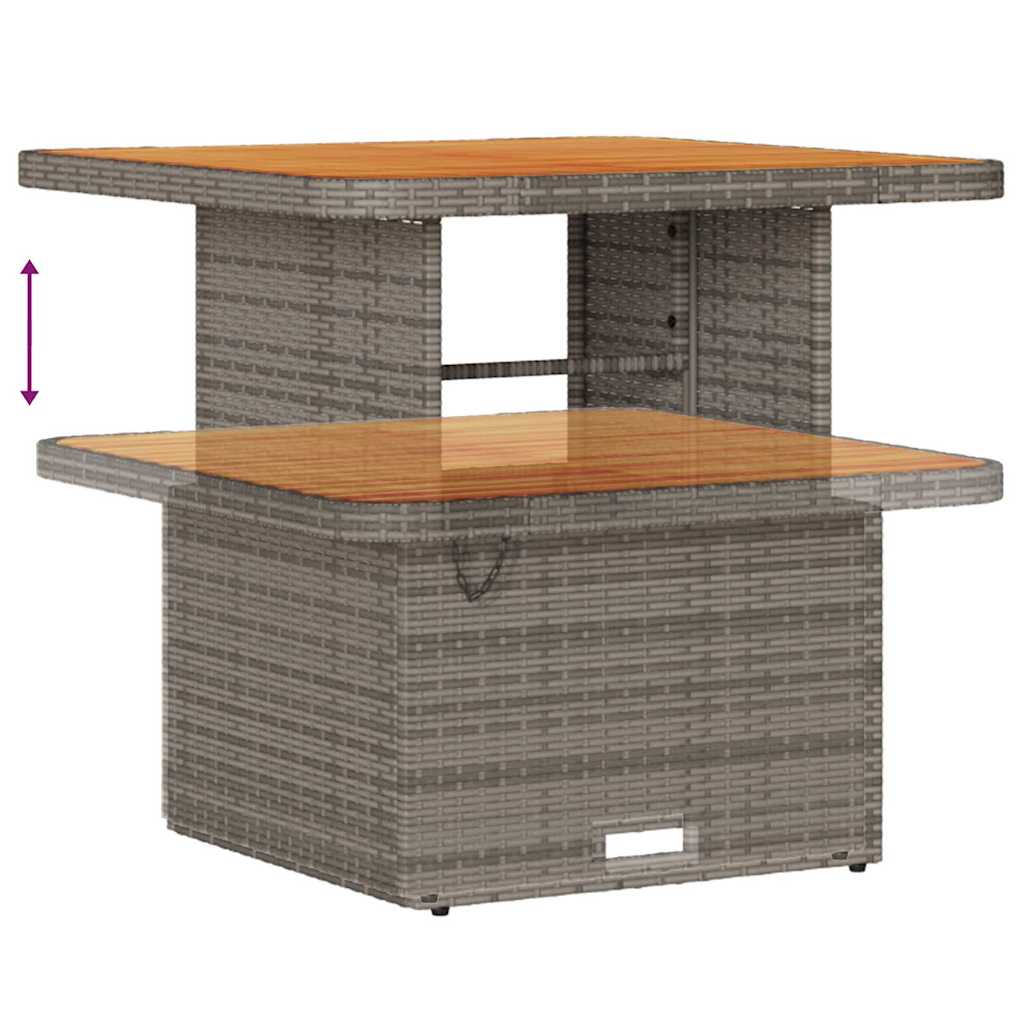 Gartensofa-set 9 pcs Grau Poly-Rattan