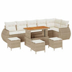 Gartensofa-set 10 pcs Beige Poly-Rattan