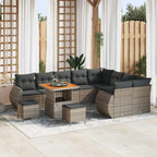 Gartensofa-set 12 pcs Grau Poly-Rattan