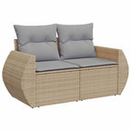 Gartensofa-set 13 pcs Beige Poly-Rattan