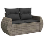 Gartensofa-set 13 pcs Grau Poly-Rattan