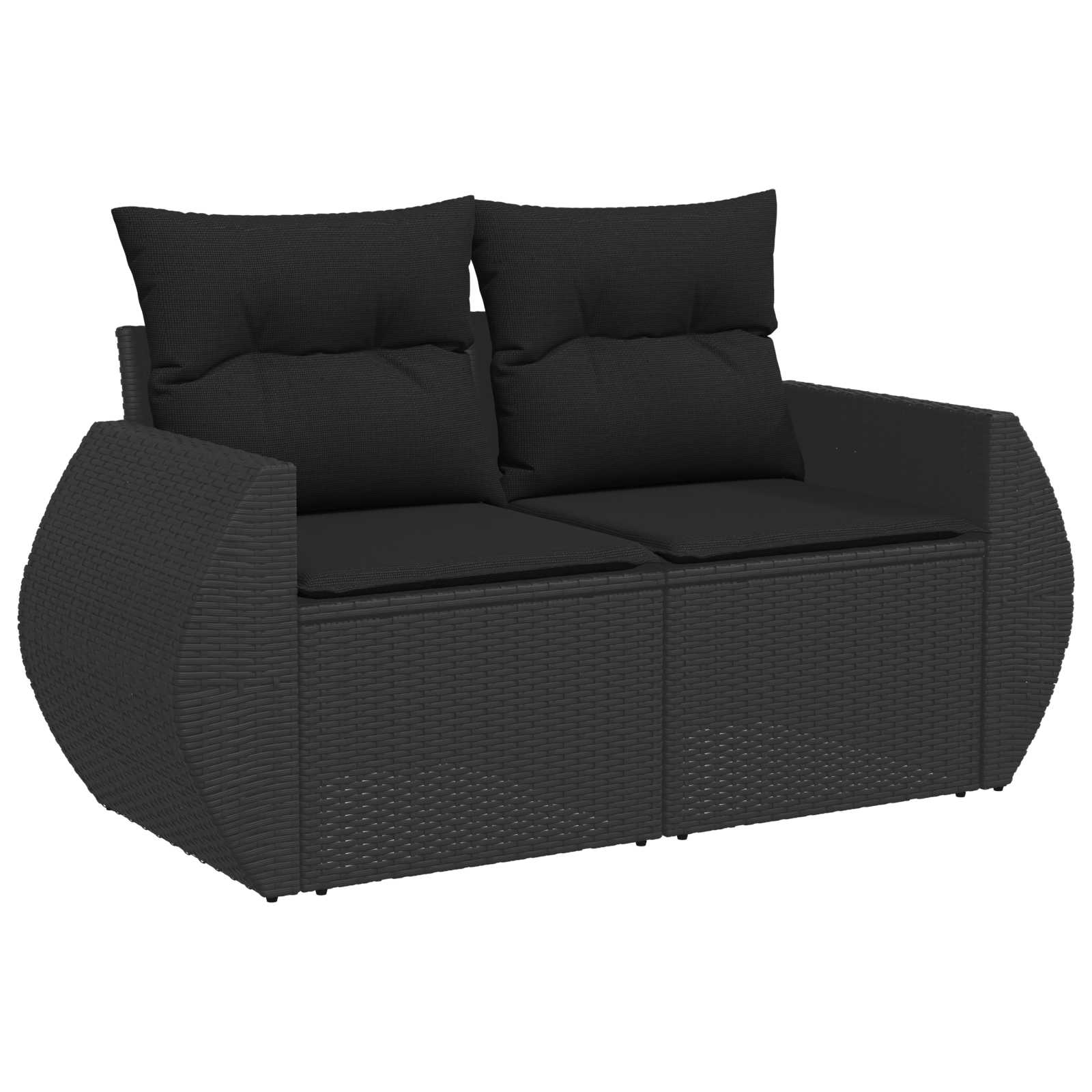Gartensofa-set 13 pcs Schwarz Poly-Rattan
