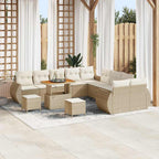 Gartensofa-set 13 pcs Beige Poly-Rattan