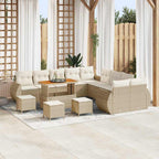 Gartensofa-set 14 pcs Beige Poly-Rattan