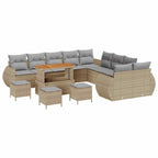 Gartensofa-set 14 pcs Beige Poly-Rattan