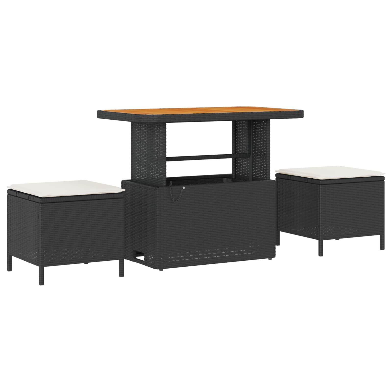 Gartensofa-set 8 pcs Schwarz Poly-Rattan