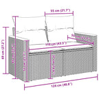 Gartensofa-set 10 pcs Grau Poly-Rattan