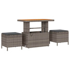 Gartensofa-set 10 pcs Grau Poly-Rattan