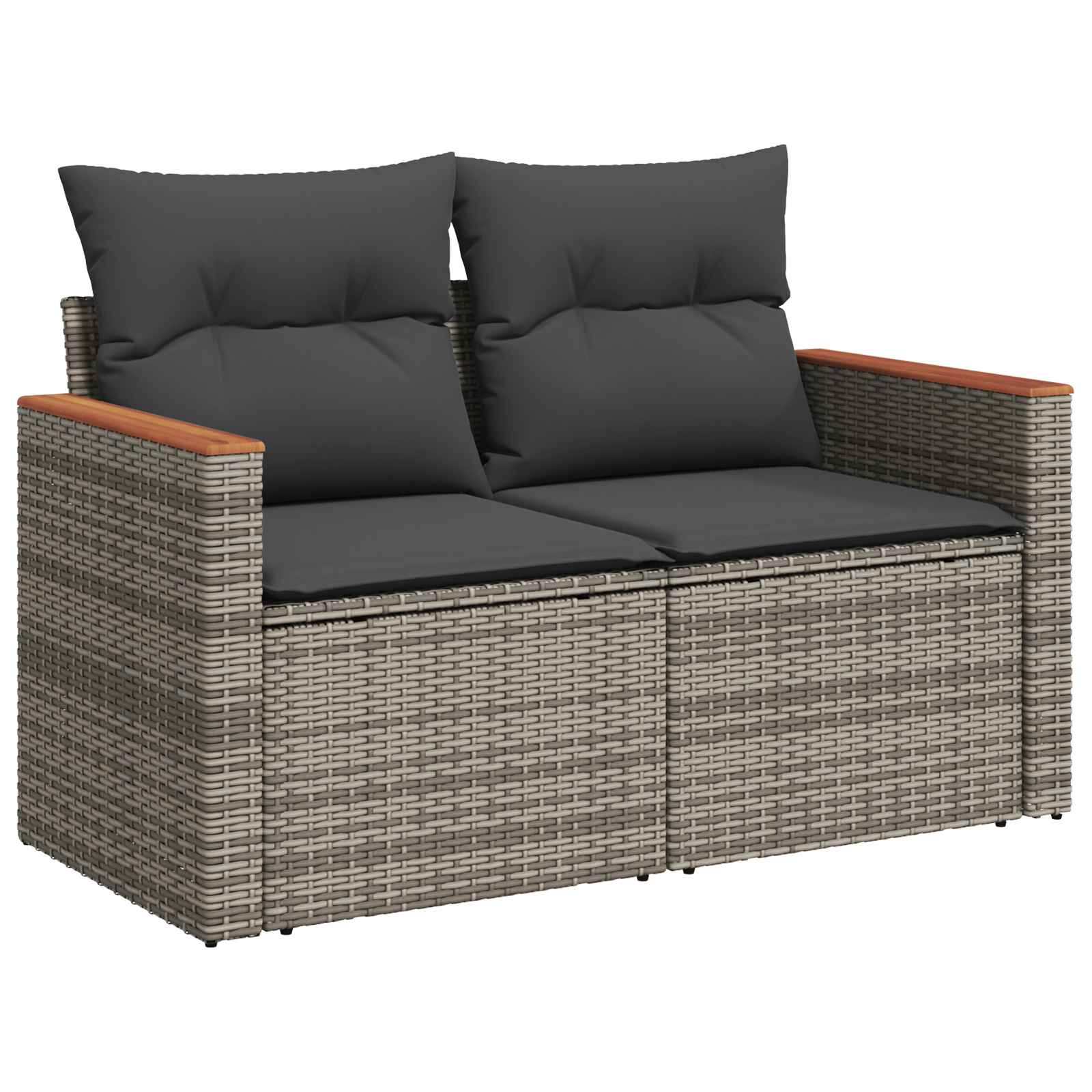 Gartensofa-set 11 pcs Grau Poly-Rattan