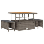 Gartensofa-set 11 pcs Grau Poly-Rattan