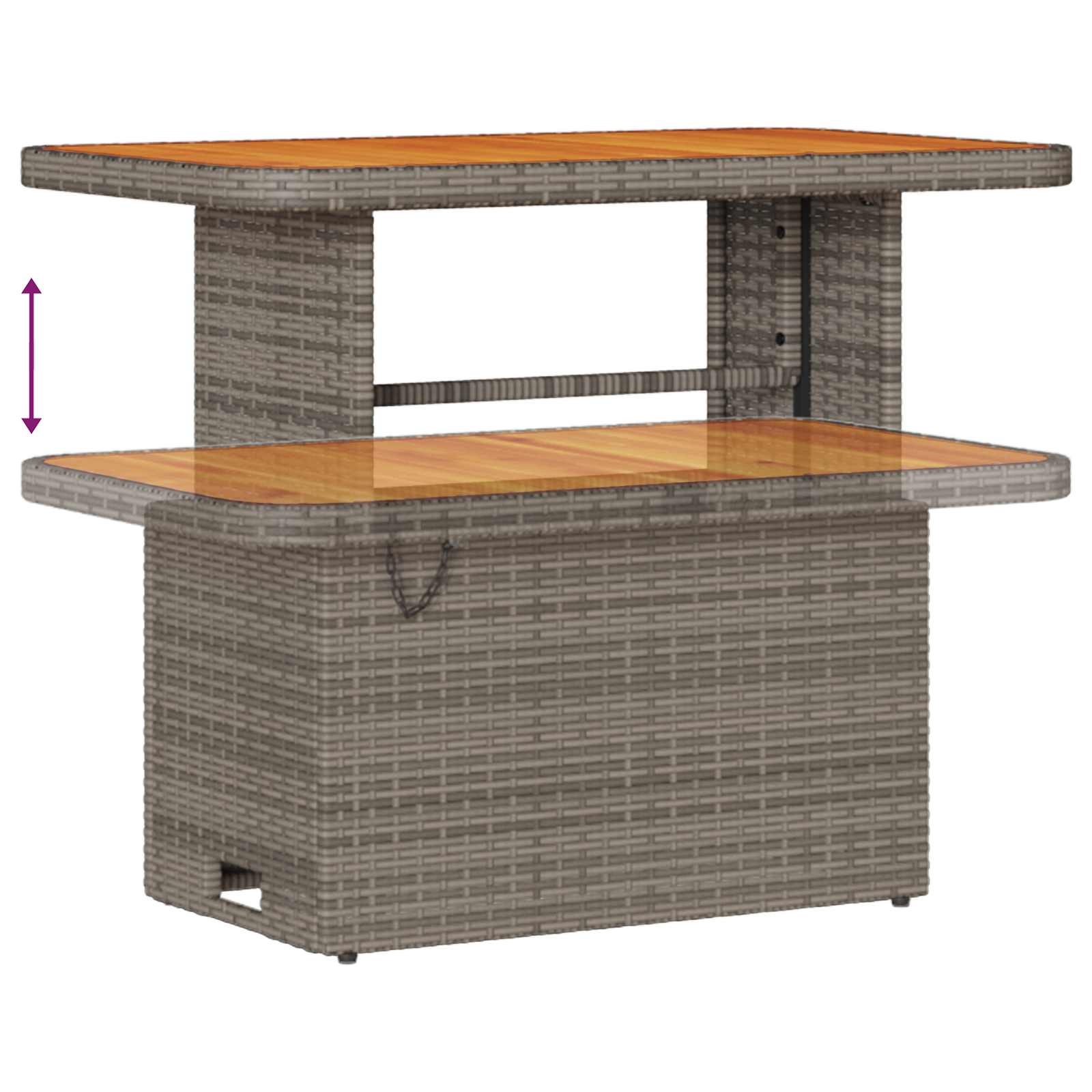 Gartensofa-set 8 pcs Grau Poly-Rattan