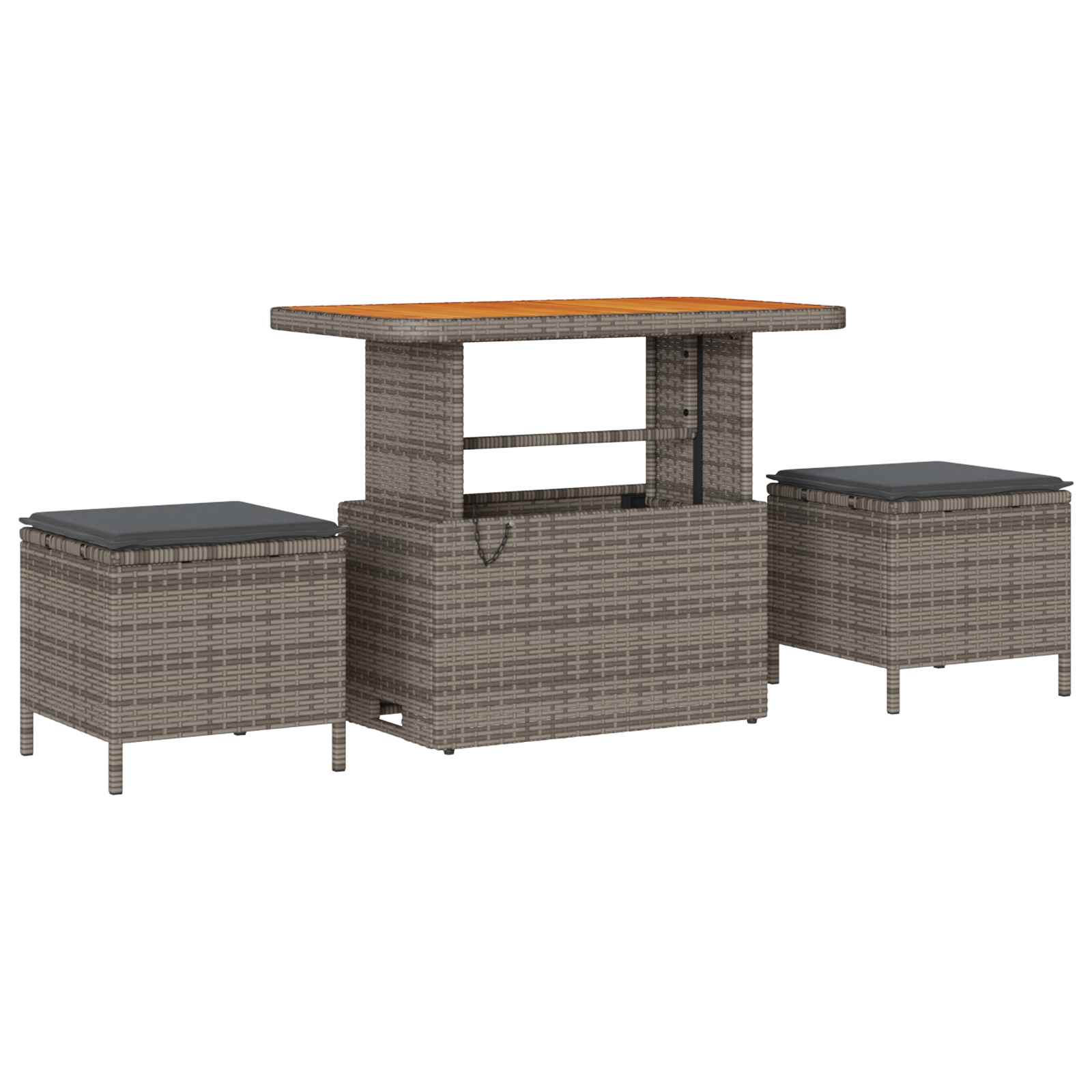 Gartensofa-set 9 pcs Grau Poly-Rattan