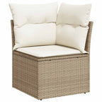 Gartensofa-set 10 pcs Beige Poly-Rattan