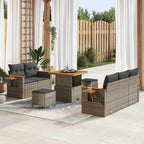 Gartensofa-set 8 pcs Grau Poly-Rattan