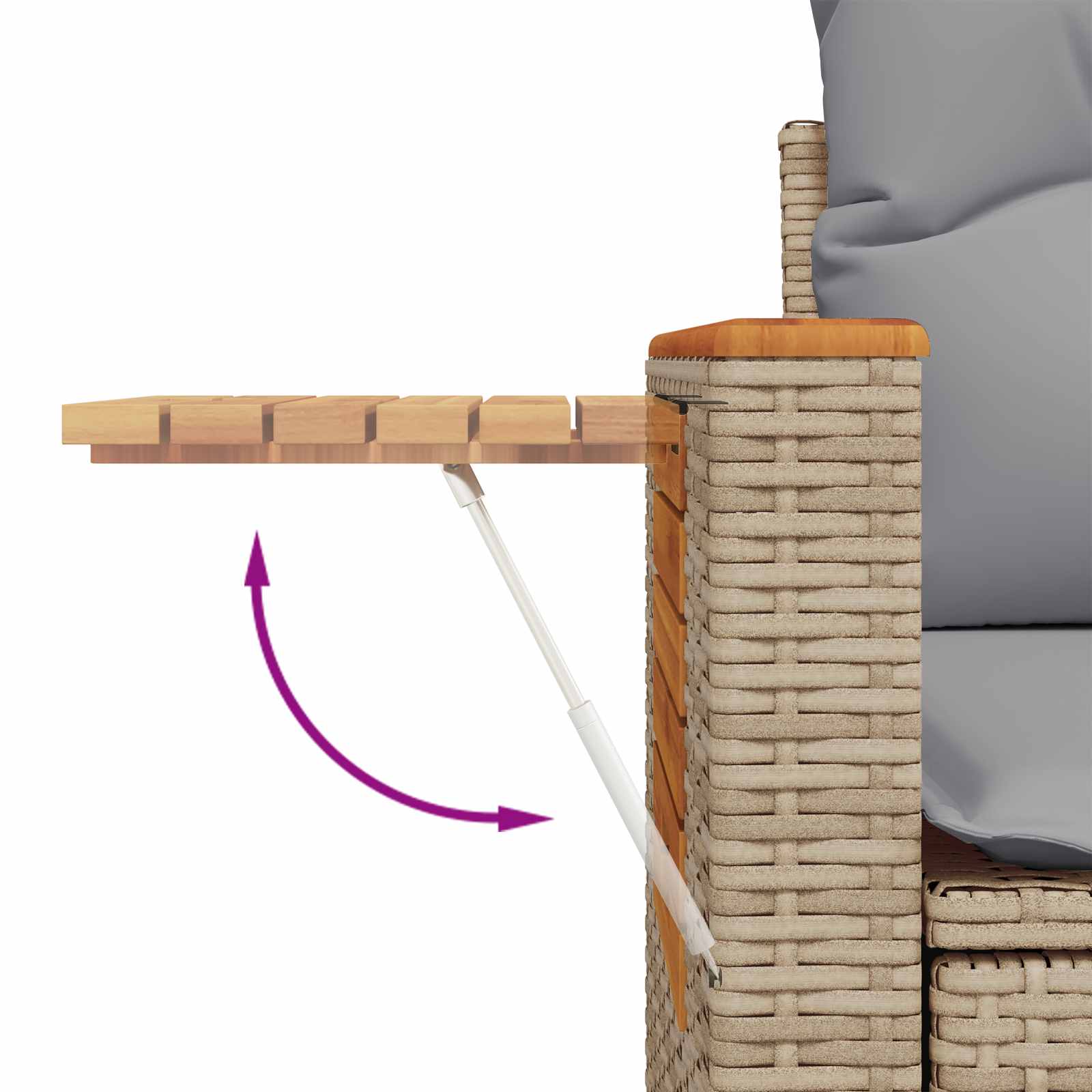 Gartensofa-set 10 pcs Beige Poly-Rattan