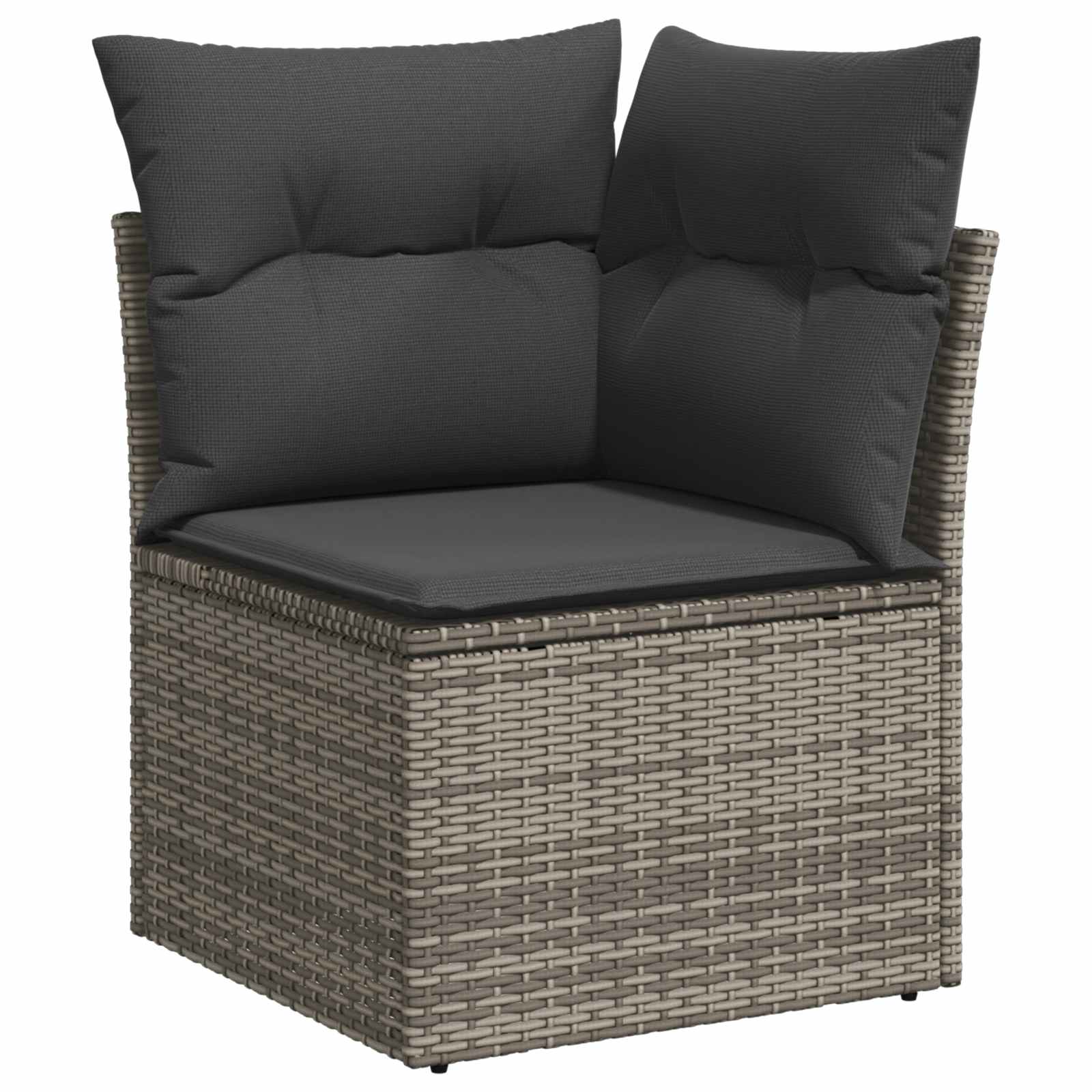 Gartensofa-set mit Kissen 11 pcs Grau