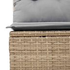 Gartensofa-set mit Kissen 9 pcs Beige und Hellgrau