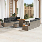 Gartensofa-set mit Kissen 11 pcs Grau
