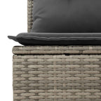 Gartensofa-set mit Kissen 9 pcs Grau