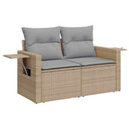 Garten-Sofa-Set mit Kissen 9 pcs Beige und Hellgrau
