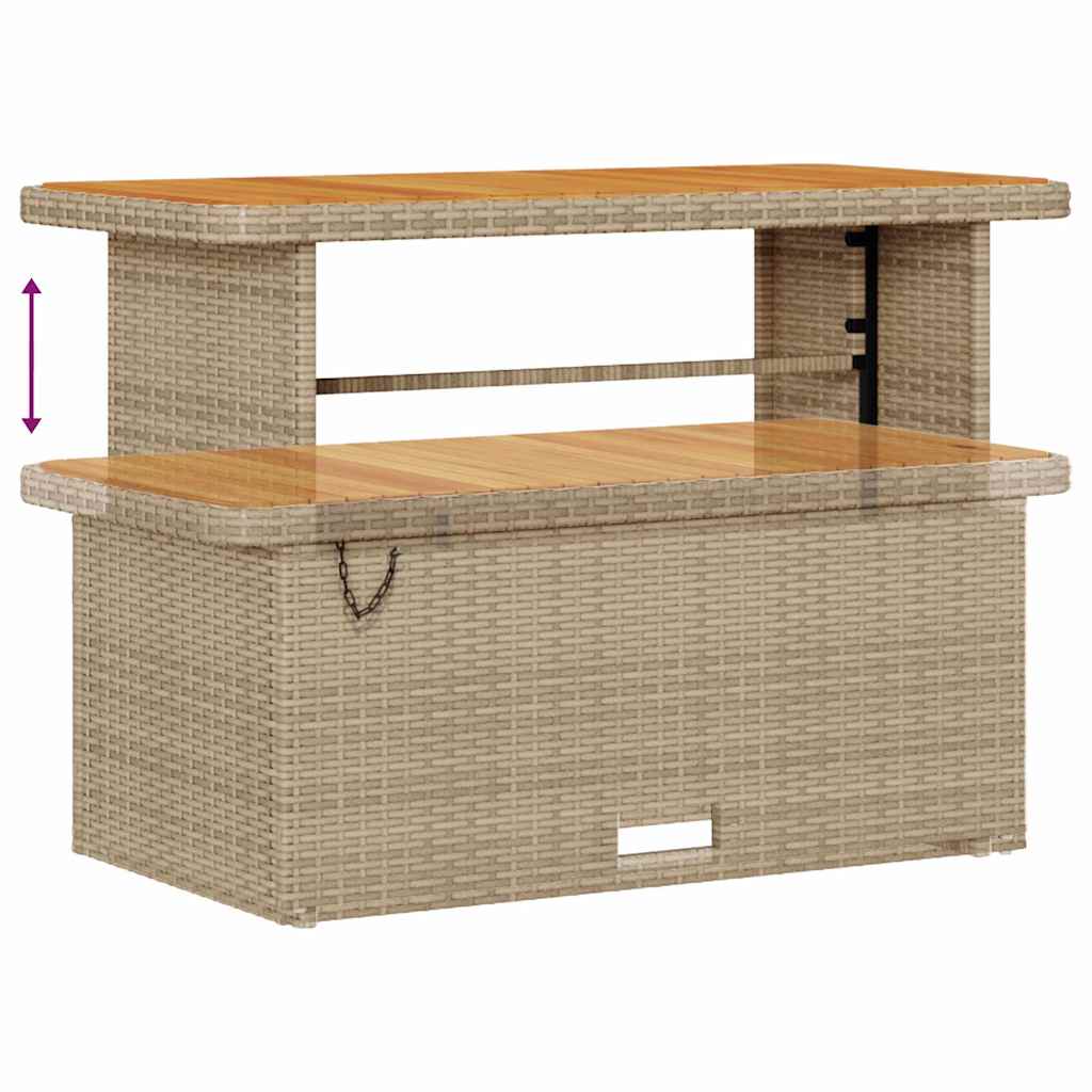 Gartensofa-set mit Kissen 10 pcs Beige und Hellgrau Poly-Rattan