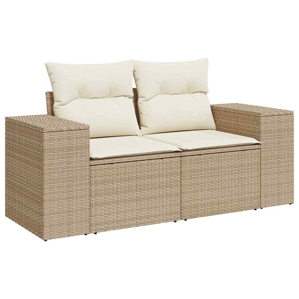 Garten-Sofa-Set mit Kissen mit Speicher 12 pcs Beige und Creme