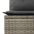 Garten-Sofa-Set mit Kissen mit Speicher 13 pcs Grau