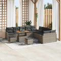 Garten-Sofa-Set mit Kissen mit Speicher 13 pcs Grau