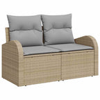 Garten-Sofa-Set mit Kissen mit Kissen 10 pcs Beige und Hellgrau
