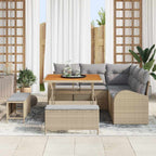 Garten-Sofa-Set mit Kissen 8 pcs Beige und Hellgrau