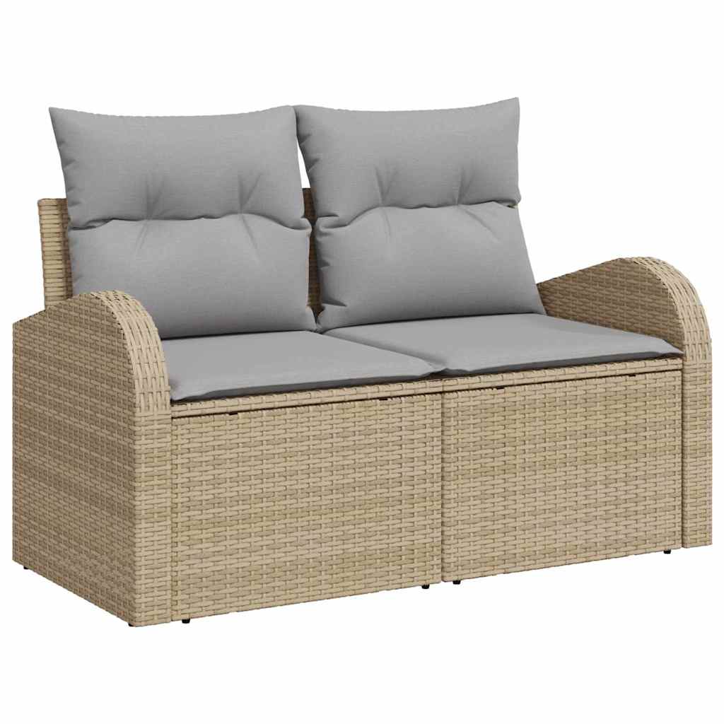 Garten-Sofa-Set mit Kissen 12 pcs Beige und Hellgrau