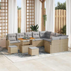Garten-Sofa-Set mit Kissen 12 pcs Beige und Hellgrau