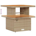 Gartensofa-set mit Kissen mit Speicher 9 pcs Beige Poly Rattan
