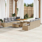 Gartensofa-set mit Kissen Beige 100 x 100 x 71 cm Poly Rattan