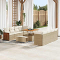Gartensofa-set Beige und Creme 231 x 224 x 85 cm Poly-Rattan