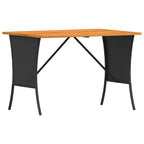 4tlg. Garten-Sofagarnitur mit Kissen L-Form Schwarz Poly Rattan