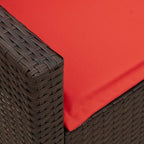 Gartensofa mit Kissen Braun Poly Rattan