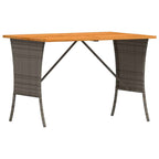 4-tlg. Garten-Sofagarnitur mit Kissen Grau Poly Rattan