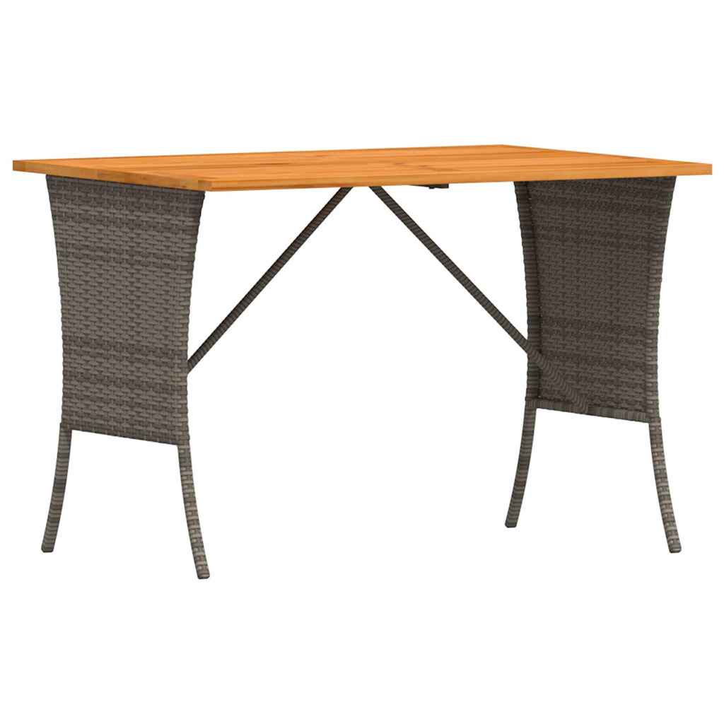 4-tlg. Garten-Sofagarnitur mit Kissen Grau Poly Rattan