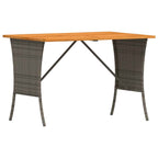 3-tlg. Garten-Sofagarnitur mit Kissen Grau Poly Rattan