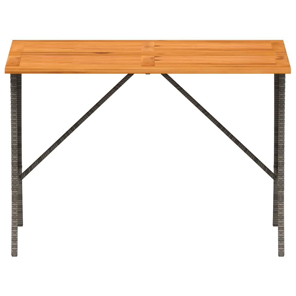 3-tlg. Garten-Sofagarnitur mit Kissen Grau Poly Rattan