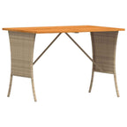 5-tlg. Garten-Sofagarnitur mit Kissen Beige Poly Rattan