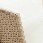 5-tlg. Garten-Sofagarnitur mit Kissen Beige Poly Rattan