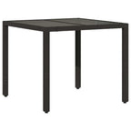 Garten Essgruppe 3 pcs Schwarz Poly-Rattan