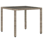 Garten Essgruppe 5 pcs Grau Poly-Rattan